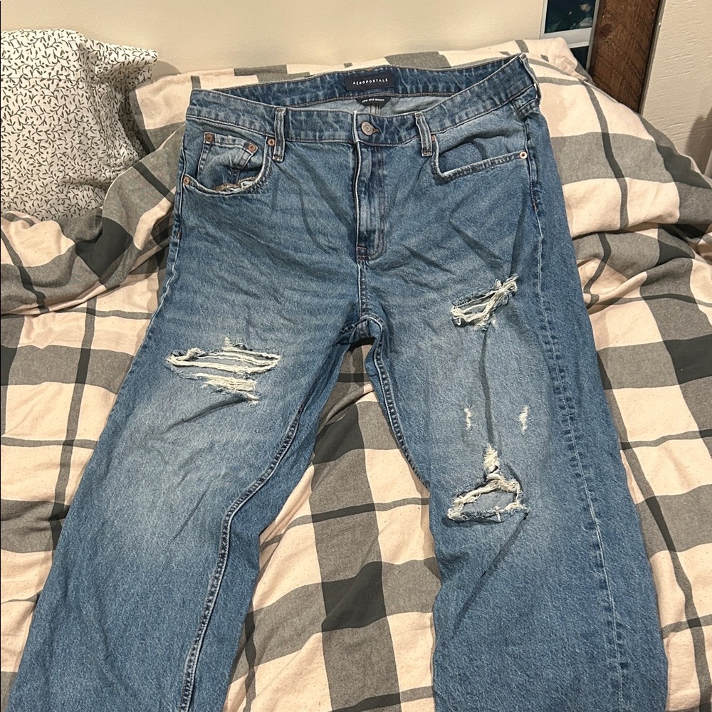 Women’s Distressed Blue Denim Jeans